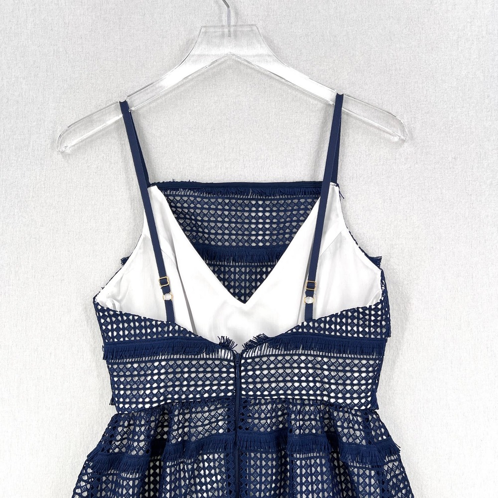 ANTHROPOLOGIE Hutch Crochet Dress Womens 0 Navy Blue Sleeveless Lace NWOT - Picture 5 of 15